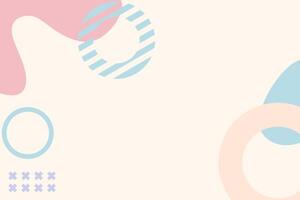Flat Geometric Shape Minimal Cute Background vector
