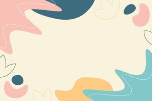Abstract illustrative flat handraw element background template vector