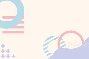 Flat Geometric Shape Minimal Cute Background vector