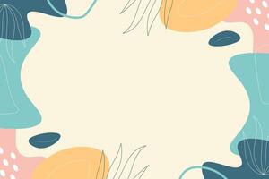 Abstract illustrative flat handraw element background template vector