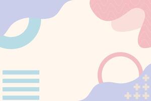 Flat Geometric Shape Minimal Cute Background vector