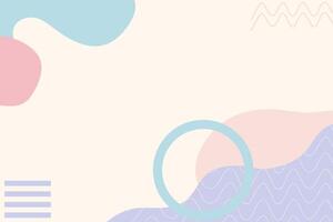 Flat Geometric Shape Minimal Cute Background vector