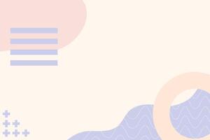 Flat Geometric Shape Minimal Cute Background vector