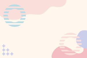 Flat Geometric Shape Minimal Cute Background vector