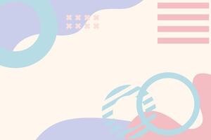 Flat Geometric Shape Minimal Cute Background vector