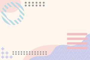 Flat Geometric Shape Minimal Cute Background vector