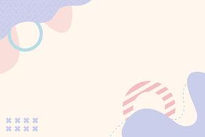 Flat Geometric Shape Minimal Cute Background vector