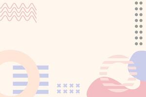 Flat Geometric Shape Minimal Cute Background vector