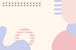 Flat Geometric Shape Minimal Cute Background vector