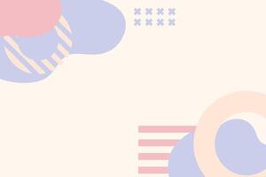 Flat Geometric Shape Minimal Cute Background vector