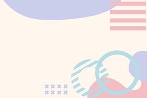 Flat Geometric Shape Minimal Cute Background vector
