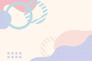 Flat Geometric Shape Minimal Cute Background vector