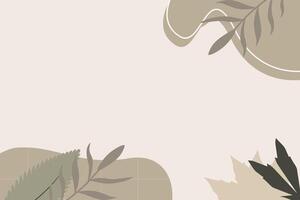 Hand Drawn Abstract Botanical Shape Element Background vector