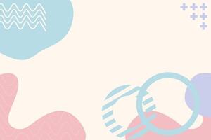 Flat Geometric Shape Minimal Cute Background vector
