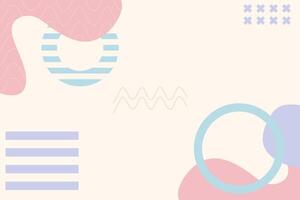 Flat Geometric Shape Minimal Cute Background vector