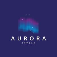 Aurora Light Wave Sky View Logo, Simple Abstract Templet Illustration Design vector