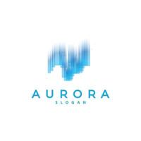 Aurora Light Wave Sky View Logo, Simple Abstract Templet Illustration Design vector
