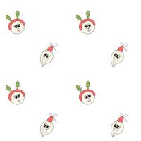 Happy new year pattern with y2k elements. Groovy characters background vector