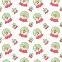 Happy new year pattern with y2k elements. Groovy characters background vector