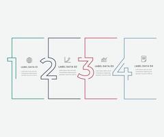 Business data visualization. Process chart. Abstract elements of graph, diagram with steps, options, parts or processes. business template for presentation. free design vector