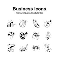 Well designed business and finance icons set, ready for premium use vector
