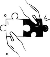 Take a look at creative icon of collaboration, teamwork, integration, coordination vector