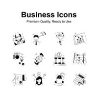 Take a look at this creatively designed business icons set vector