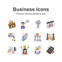 Take a look at this creatively designed business icons set vector