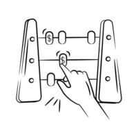 Take a look at amazing doodle icon of abacus in editable style, High resolution Vintage Abacus Image vector