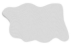 Abstract wave halftone black and white. Abstract halftone wave dotted background. Vintage pattern of dots randomly arranged. Monochrome texture for printing on badges, posters, and business cards. vector