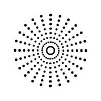 Halftone Background. Abstract circle background. Circle, ring shapes made of spots, dots, tiny beads, blots, snowflakes. Set of black thick halftone dotted speed lines. Geometric art vector