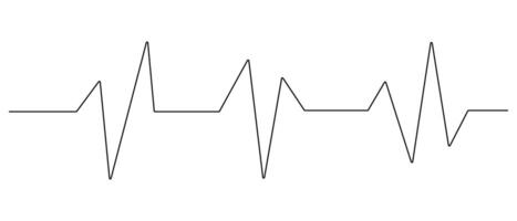 Heart beat graph. Heartbeat line. Black heartbeat line icon on white background. illustration. Electrocardiogram. Heart wave technology background Shows the rhythm of the heart that is pumping vector