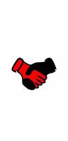 Business agreement handshake or friendly handshake line art icon for apps and websites vector