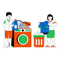 happy couple weekend fun activity illustration vector