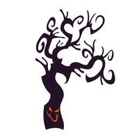 Halloween tree with Owl on isolated background vector