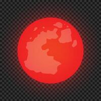 2 Realistic full moon illustration Isolated on black background vector