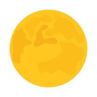 Full moon illustration on white background vector