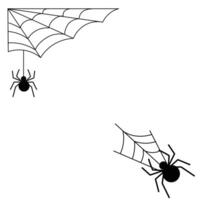Scary spider web element for halloween vector