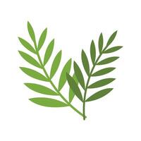 Leaves tree branch icon isolated on white background vector