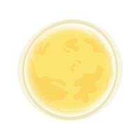 Hand drawn full moon illustration on white background vector