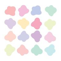 Colourful abstract shapes fluid hand drawn organic shapes shape creative element vector