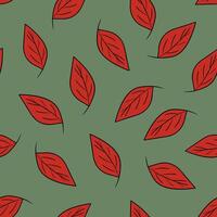 Illustration of a pattern with autumn leaves. Autumn background. vector