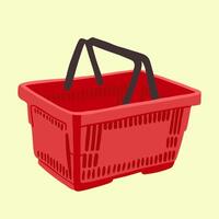 Illustration of an empty shopping cart. vector