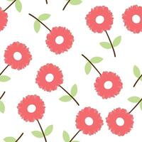 Seamless pattern with cute cartoon flowers, for fabric prints, textiles, gift wrapping paper. children's colorful , flat style vector
