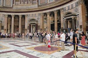 Rome, Italy - September 14 2022 - Inside of Pantheon, Interior in Rome, Italy photo