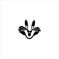 a black and white logo of a rabbit vector