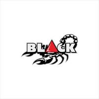 Black writing is decorated with scorpions vector