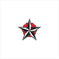 The star logo is simple and elegant vector