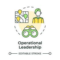Operational leadership multi color concept icon. Military task, local map. Town location. Round shape line illustration. Abstract idea. Graphic design. Easy to use in infographic, presentation vector