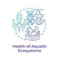 Health of aquatic ecosystems blue gradient concept icon. Ecology preservation, eco friendly. Round shape line illustration. Abstract idea. Graphic design. Easy to use in infographic, presentation vector